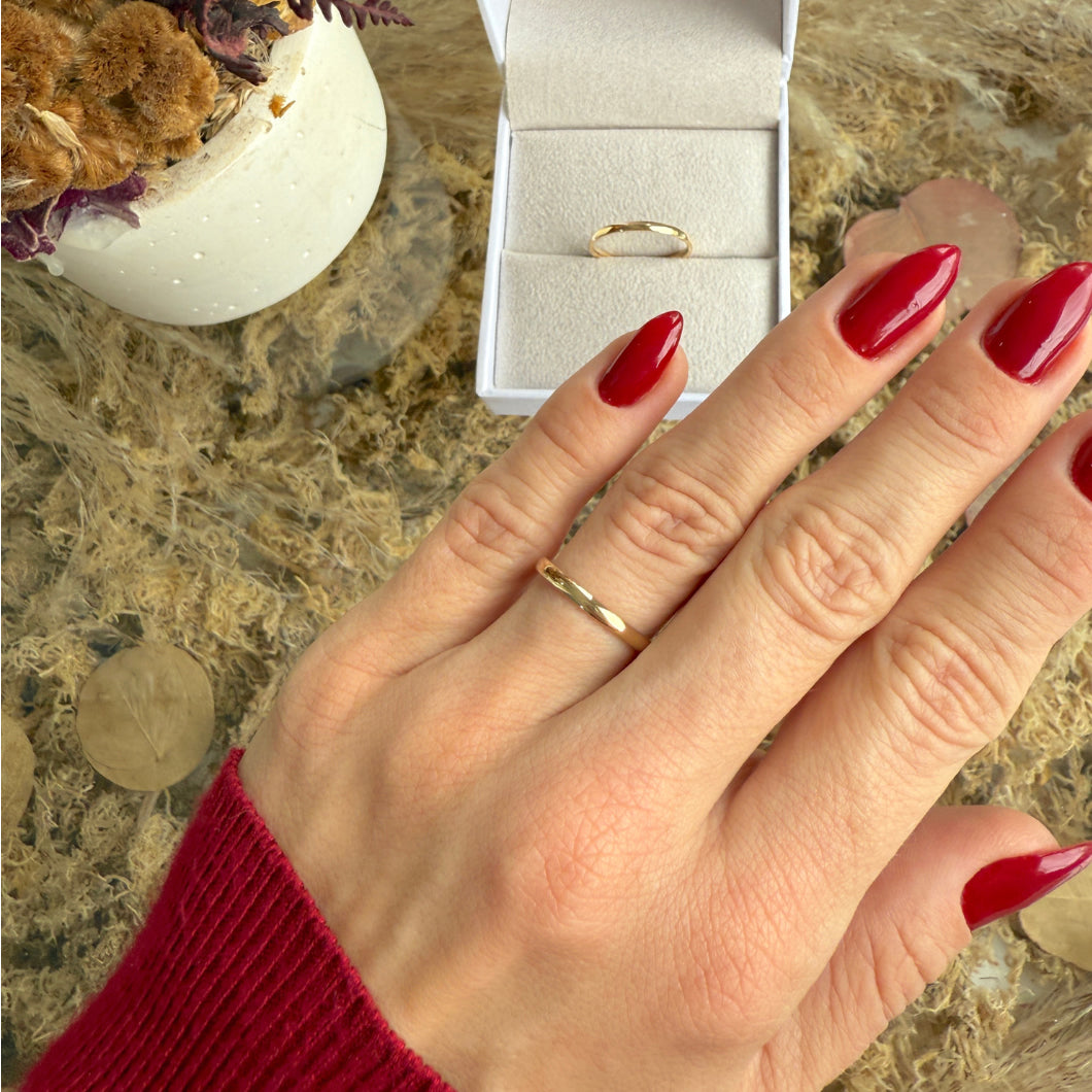 Aliança em Ouro Amarelo 18k Confort Lisa 2mm
