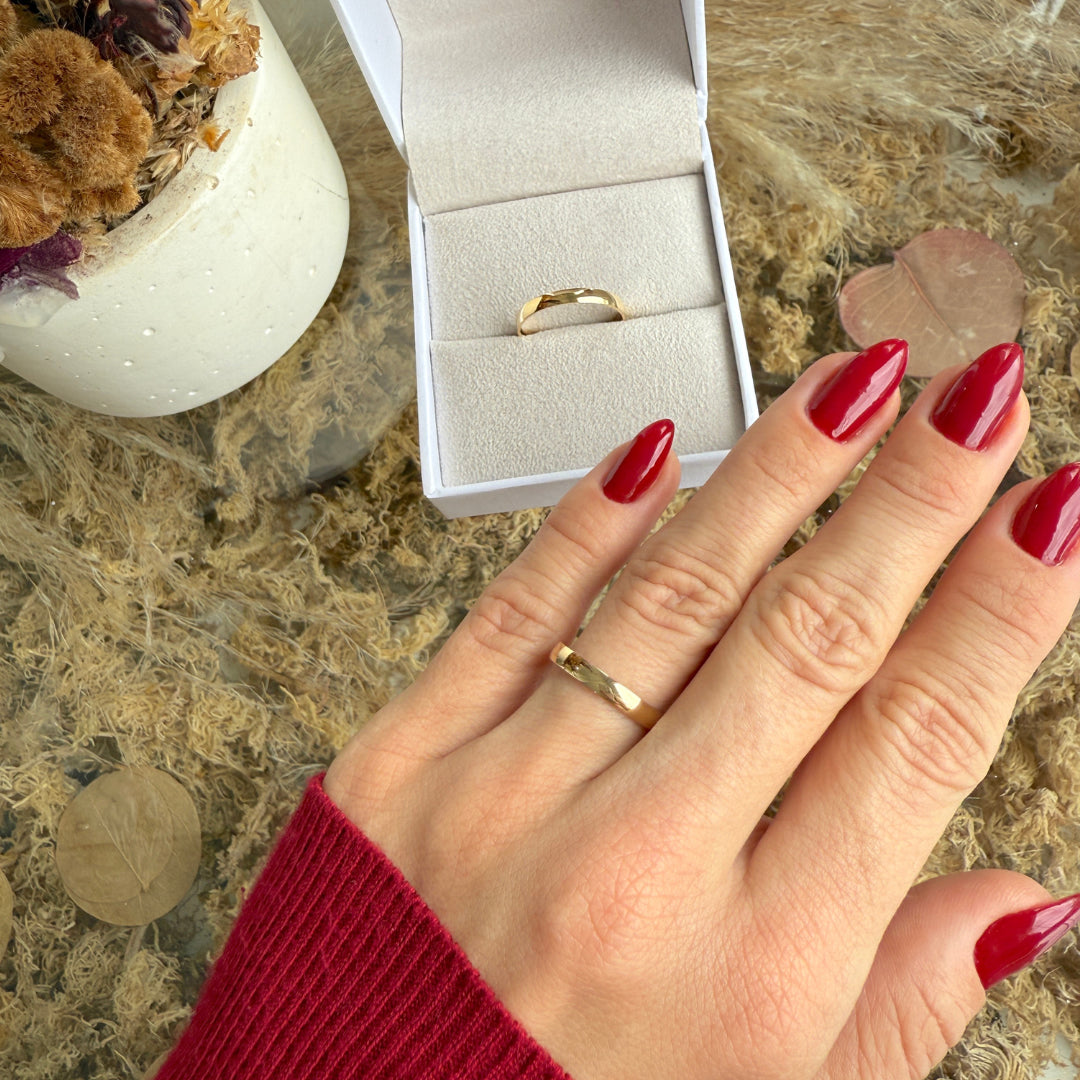 Aliança em Ouro Amarelo 18k Confort Lisa 3mm