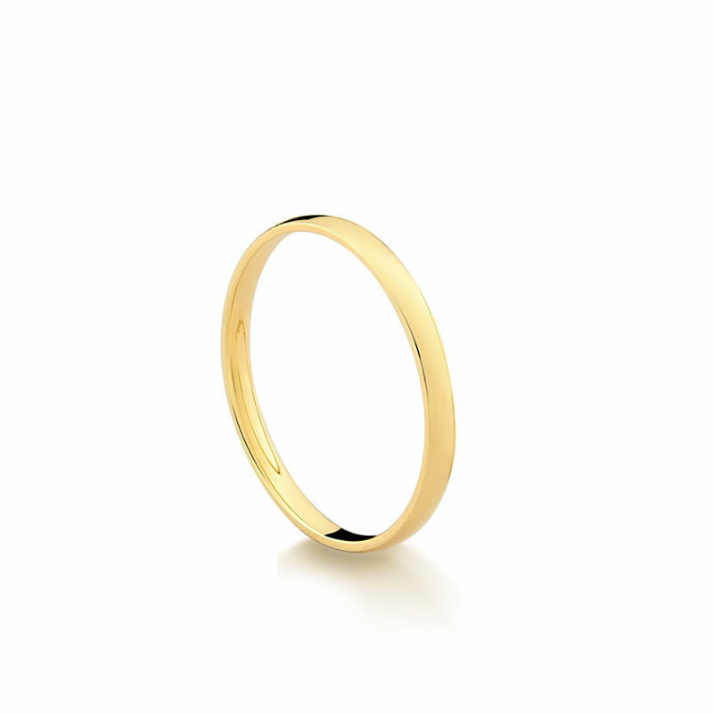 Aliança em Ouro Amarelo 18k Confort Lisa 2mm