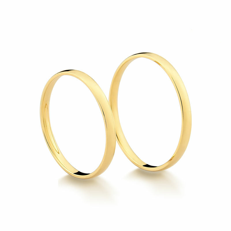 Aliança em Ouro Amarelo 18k Confort Lisa 2mm