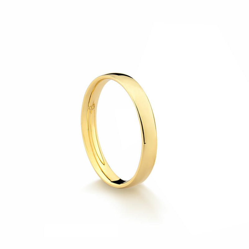 Aliança em Ouro Amarelo 18k Confort Lisa 3mm