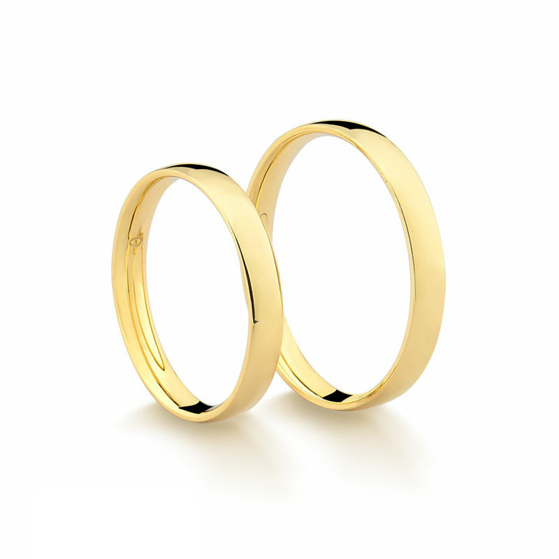 Aliança em Ouro Amarelo 18k Confort Lisa 3mm