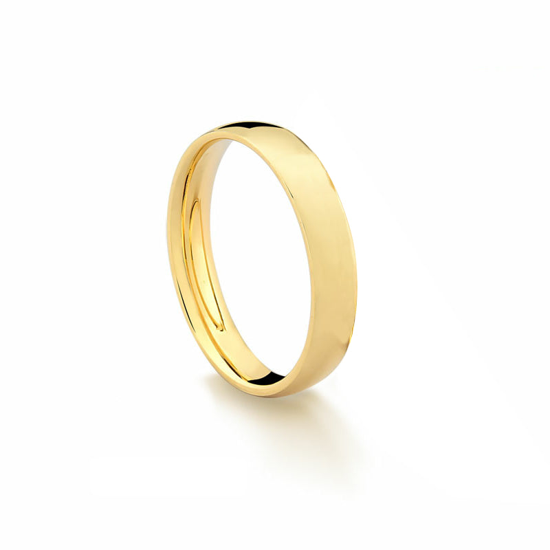 Aliança em Ouro Amarelo 18k Confort Lisa 4mm