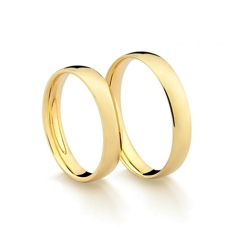 Aliança em Ouro Amarelo 18k Confort Lisa 4mm