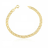 Pulseira em Ouro 18k Groumet Dupla 19,5cm