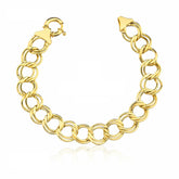 Pulseira em Ouro 18k Elos Duplos 19,5cm