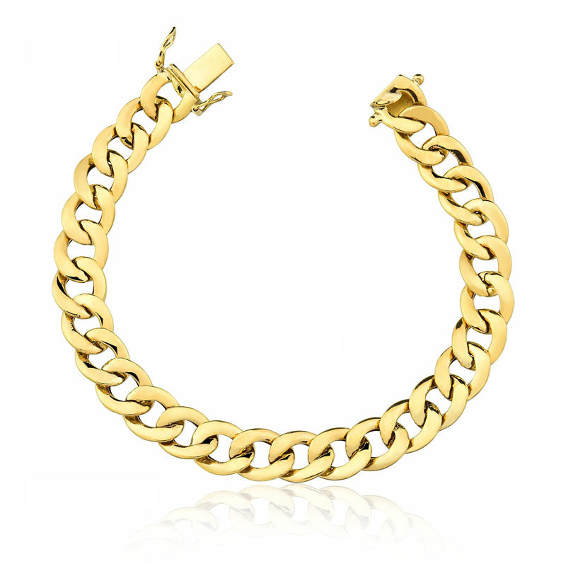 Pulseira em ouro 18k Elos Groumet 19,5cm