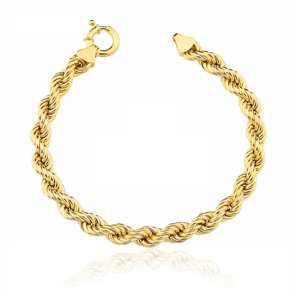 Pulseira em Ouro 18k Corda Laser 19,5cm