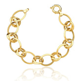 Pulseira em Ouro 18k Elos Ovais 20,5cm